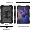 thumbnail image 4 of Galaxy Tab A8 10.5" Case (SM-X200/SM-X205) - TECH CIRCLE [with Shoulder/Hand Strap & Rotating Kickstand] Protective Rugged Case Cover for Samsung Galaxy Tab A8 10.5-inch Tablet, Black, 4 of 9