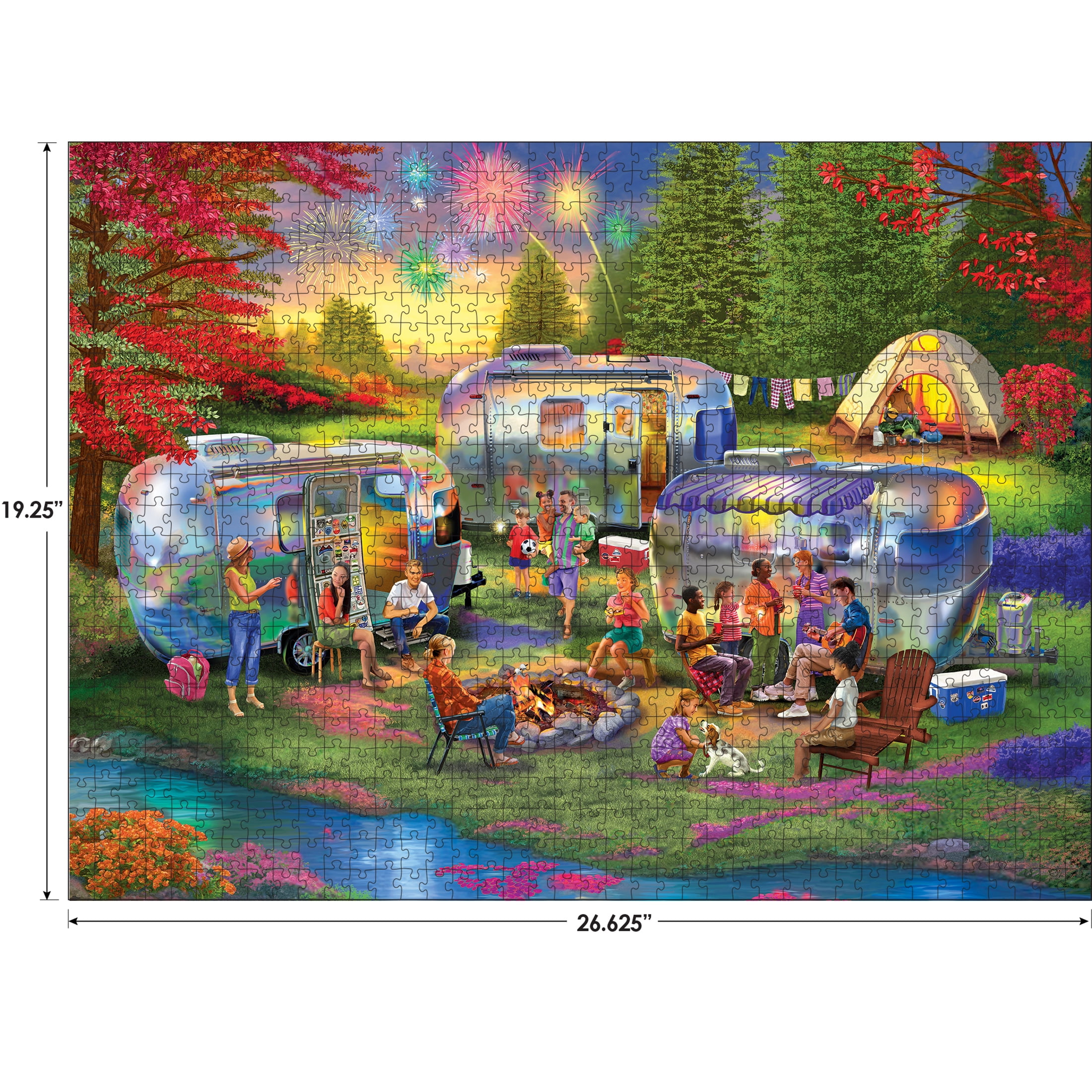 RoseArt Kodak 1000-Piece Shiny Happy Campers Jigsaw Puzzle