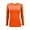 ORANGE, variant on Womens Long Sleeve T Shirt With Super-Soft Stretch Fabric Round Neck T-Shirts