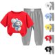 thumbnail image 4 of Odeerbi 2-12 Años Niño Niña Conjunto de Verano Camiseta de Manga Corta de Algodón Ice Silk Pantalón de Chándal Conjunto de Dos Piezas de Ropa Interior Estampada, 4 of 4