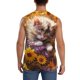 thumbnail image 4 of Balery Cute Cat Sunflower Camisetas sin mangas para hombre, absorbe la humedad y protege contra el mal olor.-Large, 4 of 7
