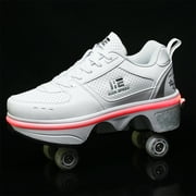 KOFUBOKE Roller Skate Shoes - Sneakers - Roller Shoes 2-in-1 Suitable for Outdoor Sports Skating Invisible Roller Skates The Best Choice for Building Confidence Style