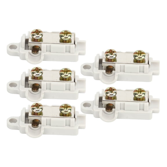 NFTIGB 5pcs Quick Terminal Blocks T Type Electroplated Copper Joint High Power Electrical Cable Junction Box 400V (1.30 inches / 33 mm)