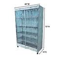 thumbnail image 2 of Covered Living Storage Shelving Unit Cover, fits racks 48"W x 18"D x 72"H, One Side See Through Panel, Glacier Blue, 2 of 3