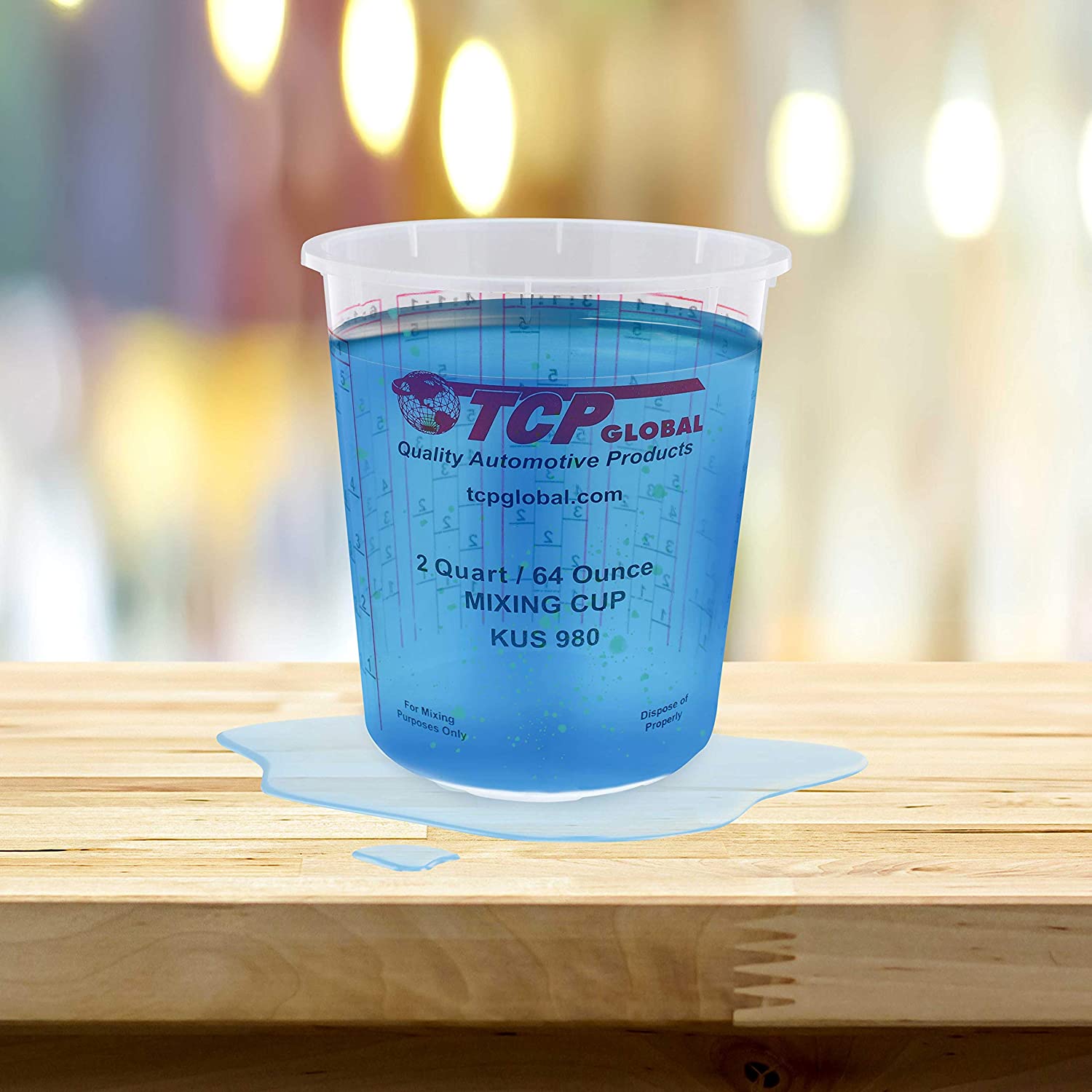 CHRUI - Pack of 36-64 Ounce Graduated Paint Mixing Cups (2 Quarts) - Cups Have Calibrated Mixing Ratios on Side of Cup Epoxy Resin