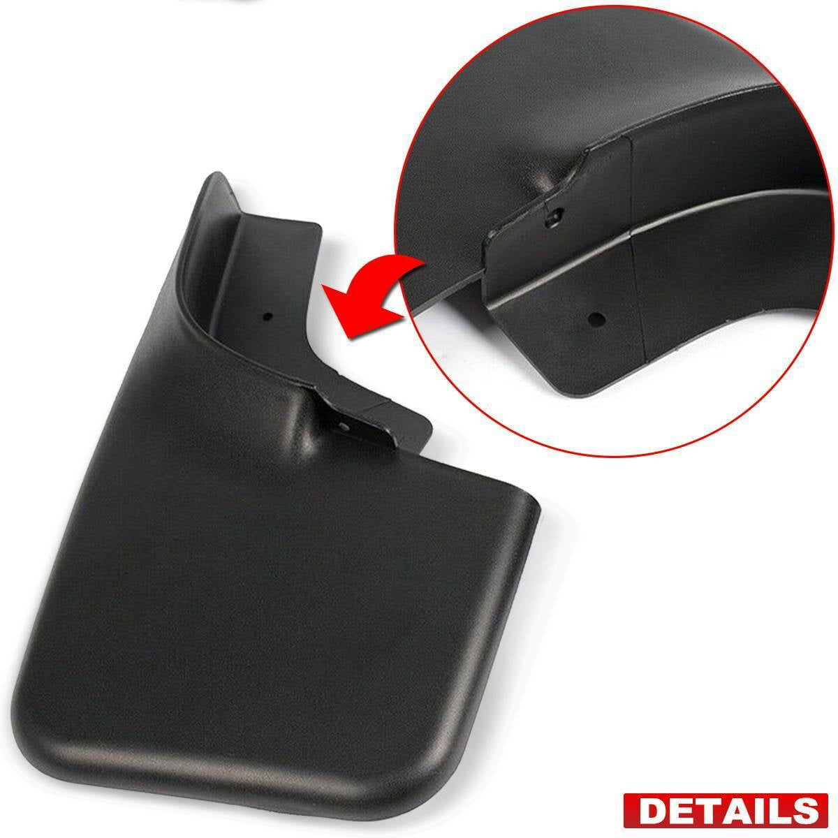 DAMAIJOY 4pcs Flaps /Splash Guards/Mudguards Front Rear Lower Side Black Tpo Flexible Plastics for Ford for F150 2004-2014 Will Not Clear the Power Deployable Running Boards FL3Z-16A550-C