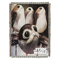 Northwest Star Wars Woven Tapestry Throw Blanket, 48" x 60", Feed the Porgs