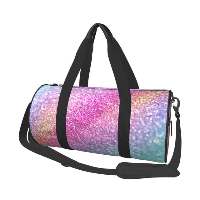 Easygdp Fun Rainbow Pink Bolsa de Viaje, Bolsa de Mano, Bolsa de Gimnasio, Bolsa de Equipaje para Viaje
