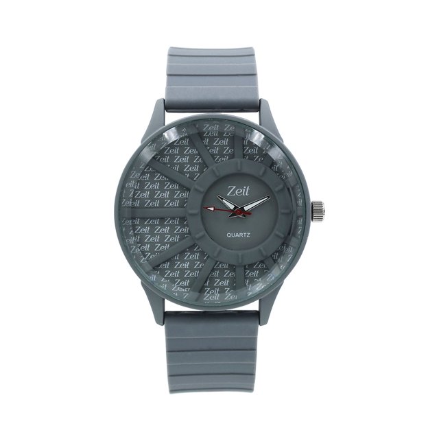 Reloj Zeit/Hombre/Caucho/Gris/ Caja Gris/ Cara Gris Patrón Zeit en Blanco Zeit Caucho