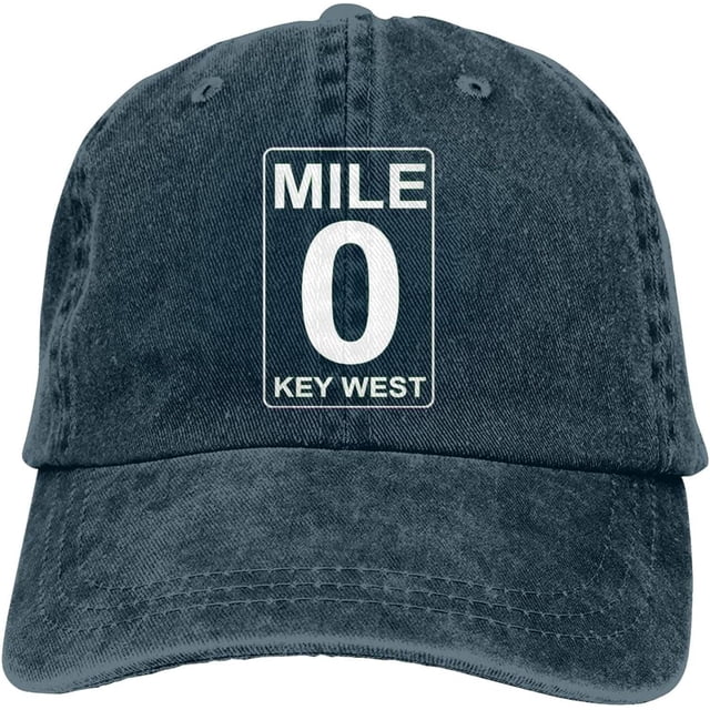 Mile 5 Key West, Classic Baseball Cap Trucker Hat Adult Unisex Adjustable Dad Hats Blue