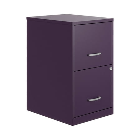UPC: 0029404252730 | Space Solutions 18  Deep 2 Drawer Letter Width Vertical File Cabinet  Midnight Purple