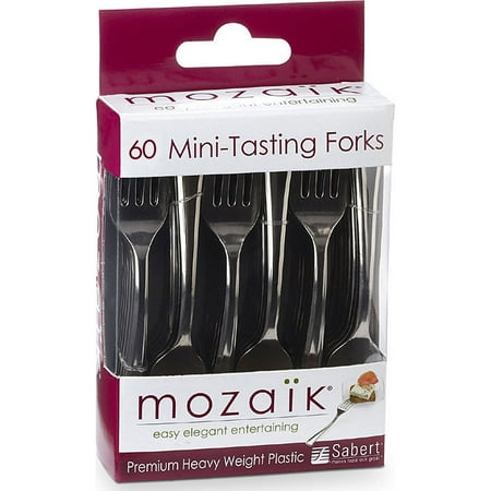 - Mozaik Mini-Tasting Forks 60 pcs. Cocktail Party Appetizers Silver