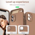 thumbnail image 5 of for iPhone 11 Case, Upgraded Full Camera Lens Protection, Liquid Silicone Ultra Slim Shockproof Non-Slip with Soft Anti-Scratch Microfiber for iPhone 11, 6.1 inch, Brown, 5 of 11