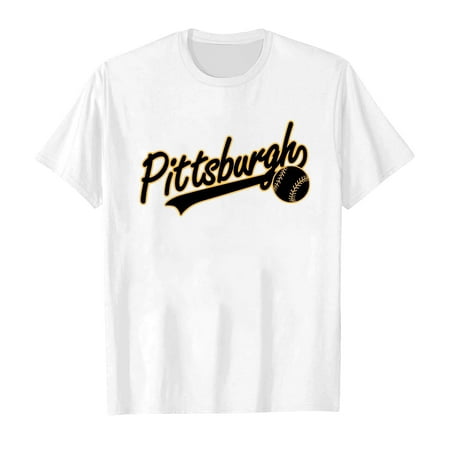 Curuila Baby Clothes Short SleeveCasual City Printded Crew Neck Shirt For Boy Girl Yellow Size 7-8 Years