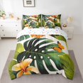 thumbnail image 2 of Castle Fairy Flying Butterflies Boy Girl Bedding Comforter Set 7pcs,Chic Floral Flowers Queen Bedding Sets Super Cozy,Tropical Plants Queen Sheet Sets,Lightweight Room Decor,Reversible, 2 of 8