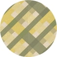 thumbnail image 1 of Ahgly Tapis Rond Lavable en Machine Intérieur Transitionnel Laiton Vert, 7 Pieds Rond, 1 of 7