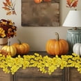 thumbnail image 6 of Btomtd 170cm Artificial Maple Leaf Vines Rattan Garland Halloween Thanksgiving Field Decor Home with Faux Leaves, Yellow, 6 of 7