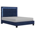 thumbnail image 1 of 78" King Platform Bed with Light, Blue, 1 of 6