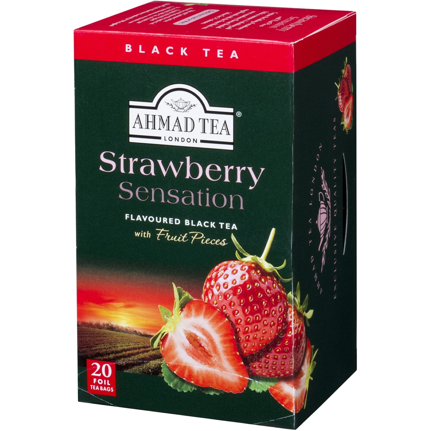 Ahmad Teas Strawberry Black Tea 1.4oz 20 Tea Bags