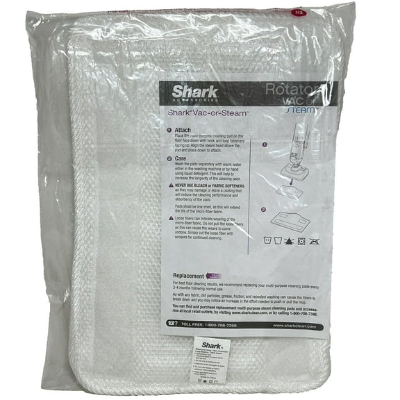 Genuine Shark 6-pack Mop Scrub Cleaning Pad for Navigator Rotator Vac-or-Steam MV3010