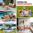 thumbnail image 4 of Orange Navy Blue Coral Outdoor Rug for Patio/Deck/Porch, Non-Slip Large Area Rug 4 x 6 Ft, Summer Beach Coastal Ocean Wooden Indoor Outdoor Rugs Washable Area Rugs, Camping Rug Carpet Runner, 4 of 8