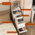 thumbnail image 3 of 3 in 1 Dressing Table with Mirror, Light and Storage Compartments / Supports Daily Beauty Needs, 3 of 4