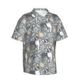thumbnail image 2 of Uemuo Cute Dog And Flowers Printed Regular Fit Short Sleeve Casual Hawaiian Shirt for Men,Aloha shirt,Tropical shirt,Floral print shirt,Vacation Beach shirt-Large, 2 of 9