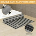 thumbnail image 6 of PVC Large Shower Mat, 35.4 × 24 Inch Non Suction Cup Non Slip Shower Floor Mat, Easy to Cut & Curlable Stand Up Shower Stall Mat, Heavy Duty Bath Shower Mats for Inside Shower, 6 of 14