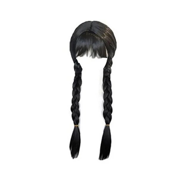 Vestido negro fruncido para baile de graduación para adolescentes y niñas, traje de Cosplay para niños grandes, disfraz familiar de Halloween Addams, Túnica gótica