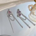 thumbnail image 4 of Earring Hook Fashionable Diamond Chain Tassel Earrings Feminine Long Personalized Tassel Earrings------Product code 71786, 4 of 4