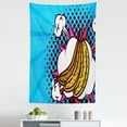 thumbnail image 1 of Banana Tapestry, Pop Art Themed Comic Book Style Fruits on Retro Halftone Effect Dots, Fabric Wall Hanging Decor for Bedroom Living Room Dorm, 5 Sizes, Sky Blue Mustard Maroon, by Ambesonne, 1 of 1