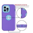 thumbnail image 2 of EBIZCITY Case for iPhone 14, 14 Pro, 14 Plus, 14 Pro Max, Case Cover for iPhone 14, 14 Pro, 14 Plus, 14 Pro Max, Shockproof Heavy Duty Hard Plastic & Rubber Rugged Bumper 3-in-1 Case Cover - Purple, 2 of 6