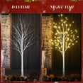 thumbnail image 2 of Lighted Birch Trees-4FT 5FT 6FT, Artificial Christmas Tree LED Tree with 48 56 96LED for Christmas Halloween Home Party Wedding Decorations, Indoor/Outdoor, Lighted Trees, Warm White, 2 of 5