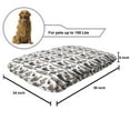 thumbnail image 2 of Sea Animals Pet Bed, Seals Illustration Sea Lion Exotic Tropical Comic Graphic Wild Ocean, Chew Resistant Pad for Dogs and Cats Cushion with Removable Cover, 24" x 39", Cadet Blue Mauve, by Ambesonne, 2 of 4