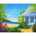 thumbnail image 1 of 5D bricolaje diamante pintura completo redondo taladro playa paisaje pared decoración Rhinestone FLhrweasw Nuevo, 1 of 9