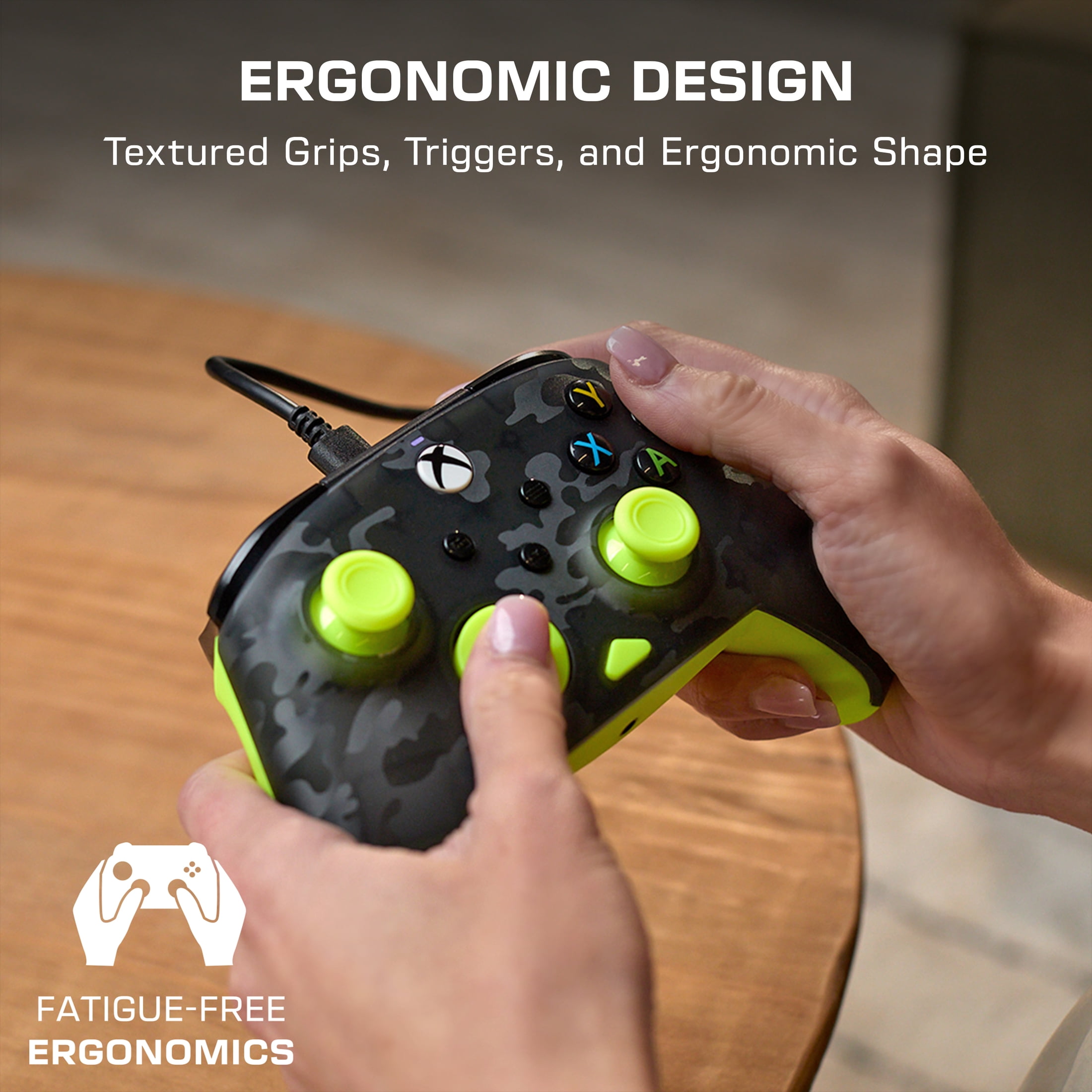 Turtle Beach Rematch Core Wired Gaming Controller (Ghost Black Camo/Yellow) for XBOX Series X|S, XBOX One, & Windows 10/11 PC