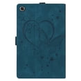 thumbnail image 3 of SaniMore Case for Lenovo Tab M10 10.1 inch 3rd Generation TB-328F, PU Leather Embossed Butterfly Shockproof TPU Back Card/Pen Holder Anti-slip Stand Full Protective Fashion Wallet Cover, Blue, 3 of 9