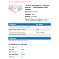 thumbnail image 2 of Low Beam Headlight Bulb - Compatible with 1985 - 1988 Oldsmobile Cutlass Supreme 1986 1987, 2 of 2