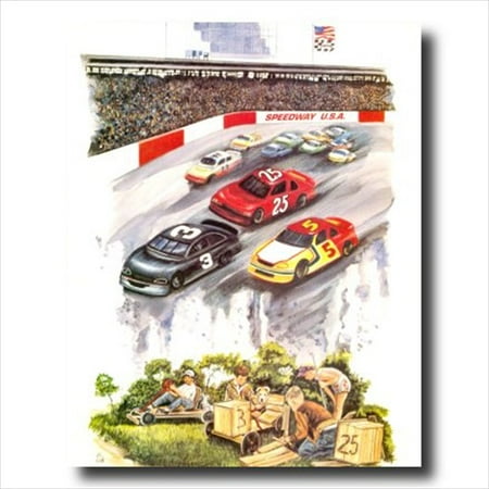 Speedway Nascar Picture - Nascar Speedway Race Track Car Wall Picture Art Print