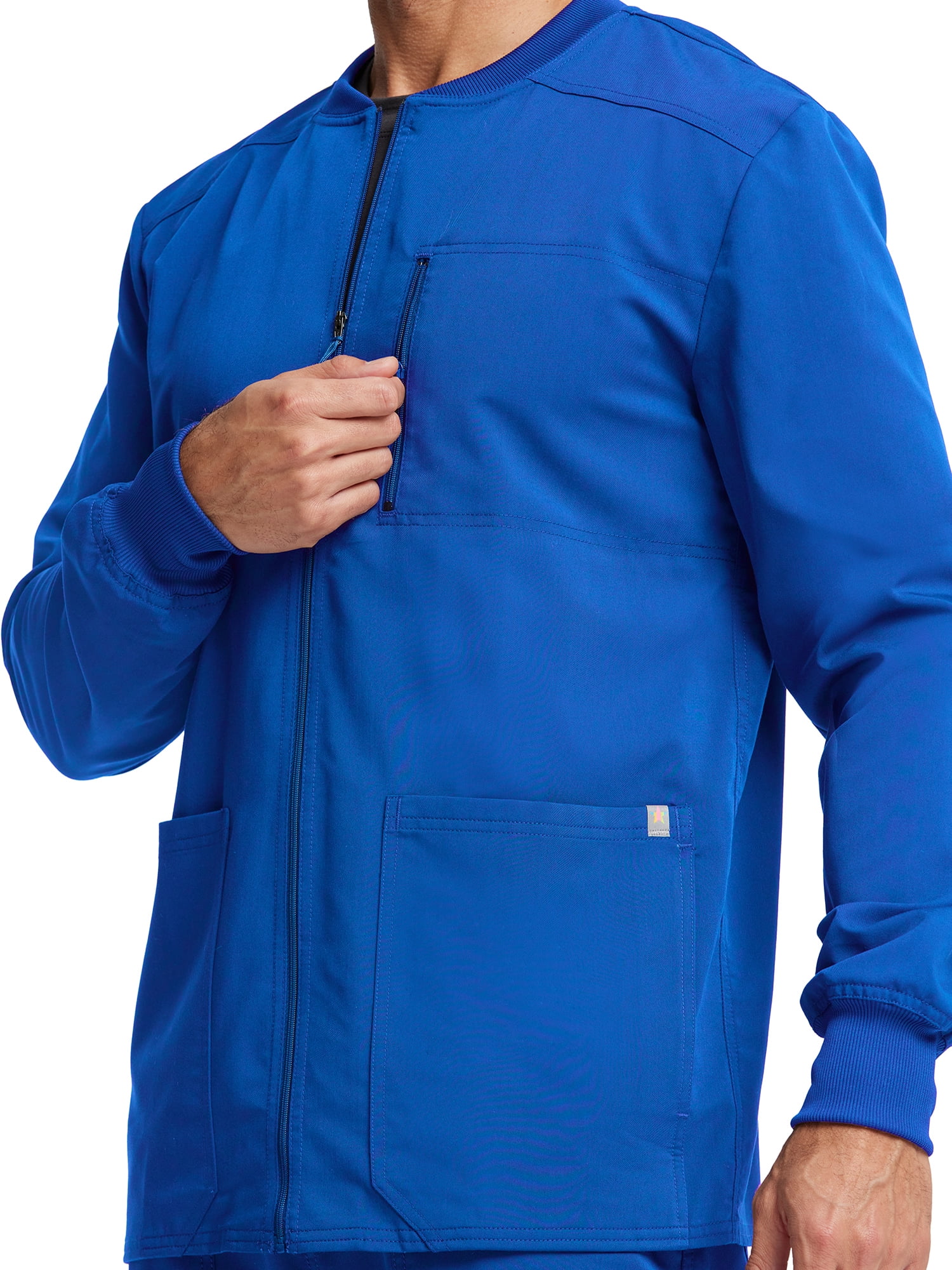Scrubstar Men's Ultimate Stretch Antimicrobial Fabric Technology Zip Front Scrub Jacket WD318A
