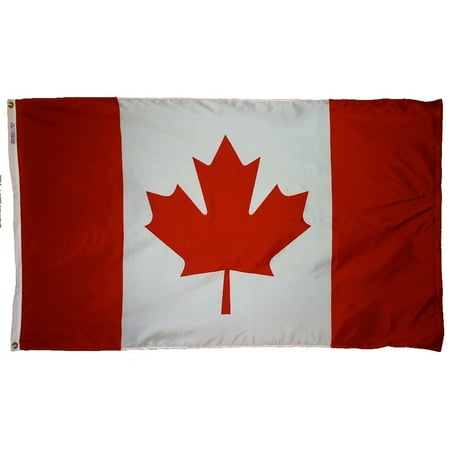 Canada Flag 5x8 ft. Nylon Official United Nations Design Specifications.