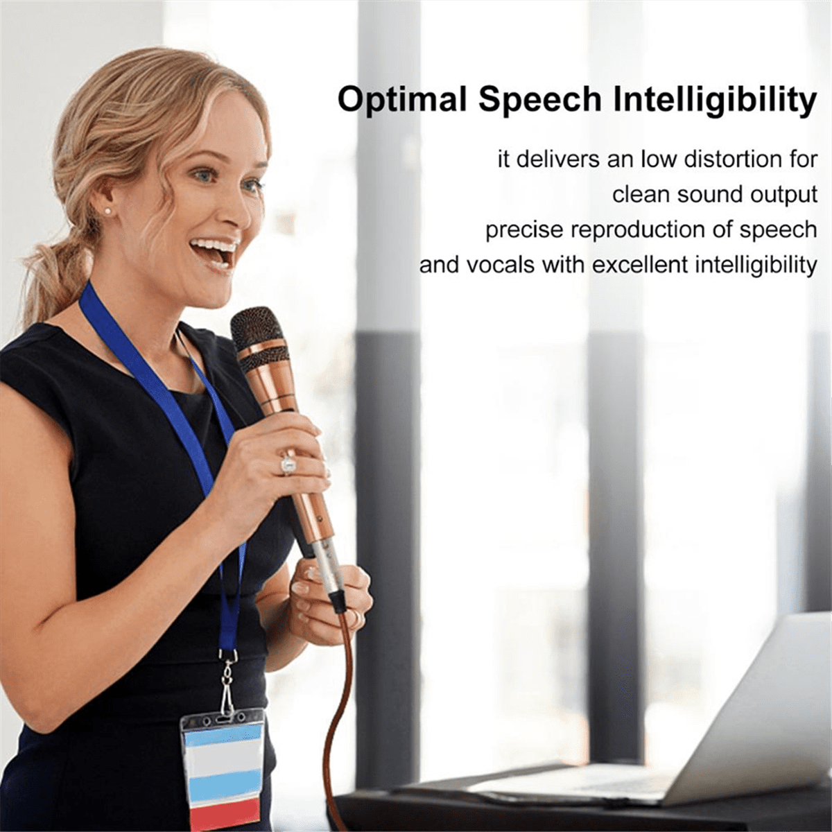 Universal Wired Handheld Dynamic Microphone Noise Isolation Mic for Outdoor Karaoke Meeting Singing