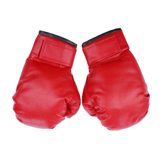 KONTONTY 1Pair Portable Red Thai Boxing Gloves Adjustable Wrist Wraps for Comfortable Training