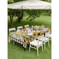 thumbnail image 4 of Outdoor Tablecloth with Umbrella Hole for Patio/Picnic/Party/Camping, Sunflower Gnomes Waterproof Table Cloth Rectangle Table Cover Washable, Spring Farmhouse Vintage Daisy Floral Leaf (54"x 80"), 4 of 8