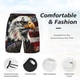 thumbnail image 3 of KLL Retro American Eagle A for Mens Swim Trunks Quick Dry Swim Shorts with Built-in Compression Liner Funny Swimwear Bathing Suits-Medium, 3 of 6