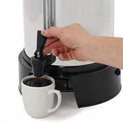 West Bend 13500 Features Automatic Temperature Control Large Capacity with Quick Brewing Smooth Prep and Easy Clean Up NSF Approved, 55-Cup, Silver