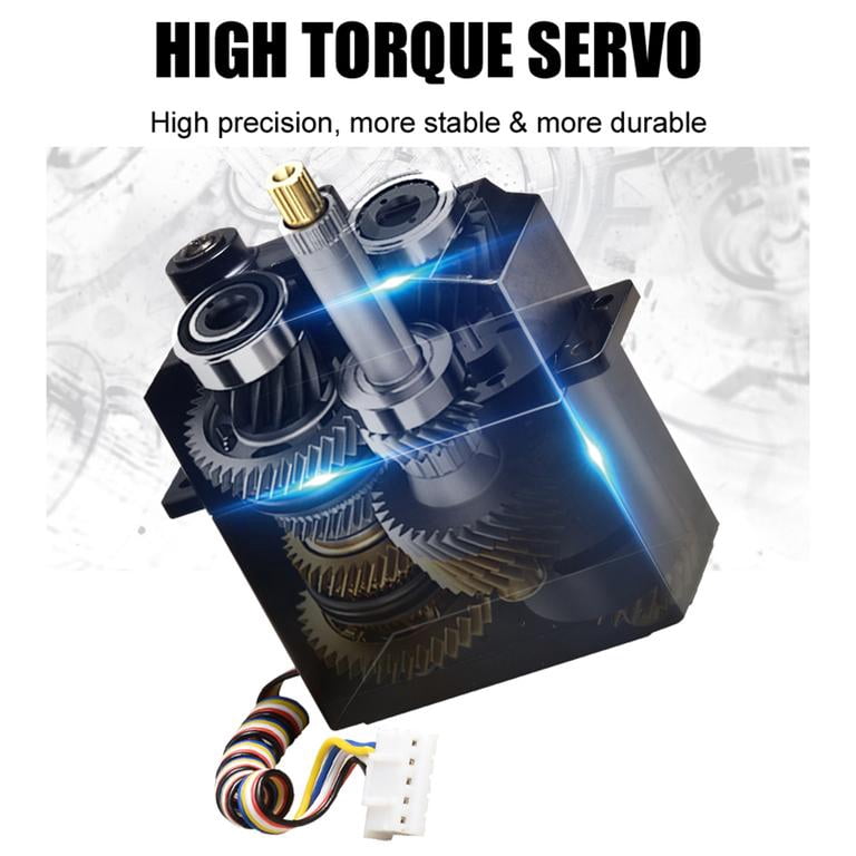 Alloy RC Off-Road Car, 2.4GHz 4WD Remote Control Truck with Metal Frame, LED Turn Lights, 100m Range for Outdoor Racing