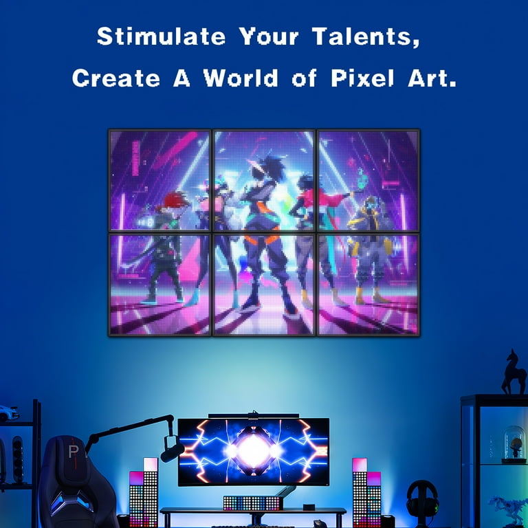 Divoom Pixoo-64 Smart WiFi Pixel Display Frame, 64x64 LED Panel
