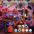 thumbnail image 3 of Bocina JYX, Altavoz Bluetooth con Luz RGB para Fiestas, Sistema Portátil de Altavoces para Cantar en Casa con 2 Micrófonos Inalámbricos, Bocina Portátil, T28-T, 3 of 8