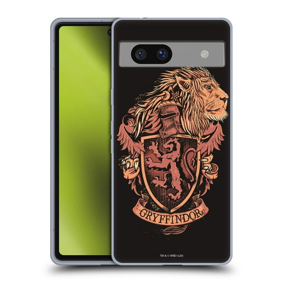 Head Case Designs Officially Licensed Harry Potter Deathly Hallows XIV Gryffindor Soft Gel Case Compatible with Google Pixel 7a